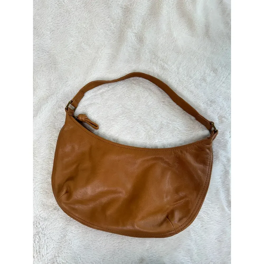 MADEWELL The Piazza Small Slouch Shoulder Bag Cognac Brown $128